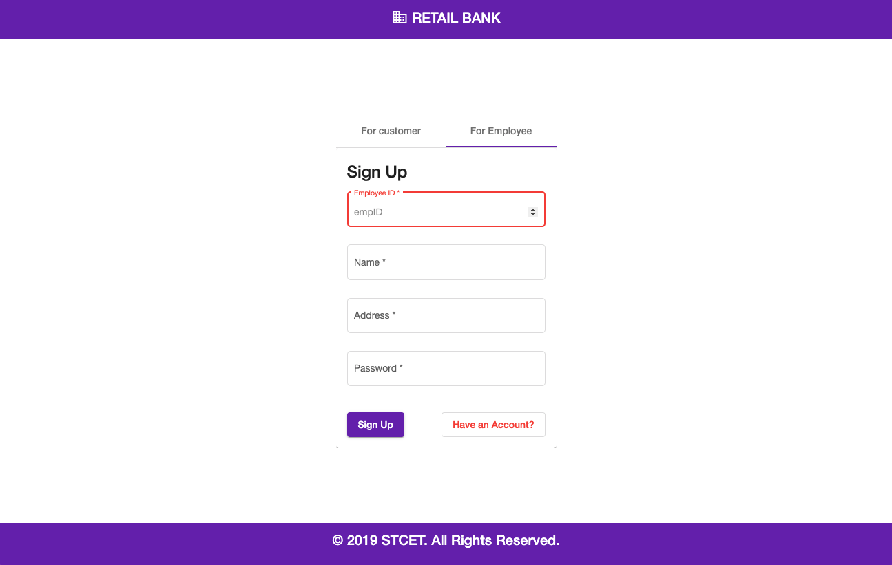 Retail Bank transaction view